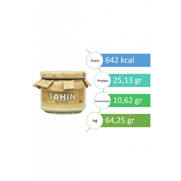 LAÇOKO 275 Gram Şekersiz, Katkısız, Vegan, Doğal  Tahin (275 Gram ) - 5