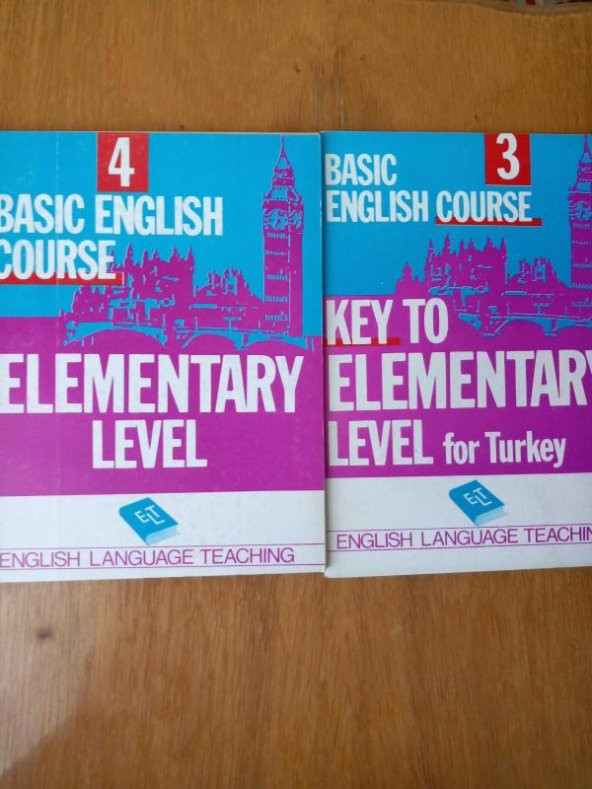 BASIC ENGLISH  COURSE    /      KEY TO  ELEMENTARY   LEVEL  for Turkey    +   ELEMENTARY  LEVEL   ( 2 Kitap )