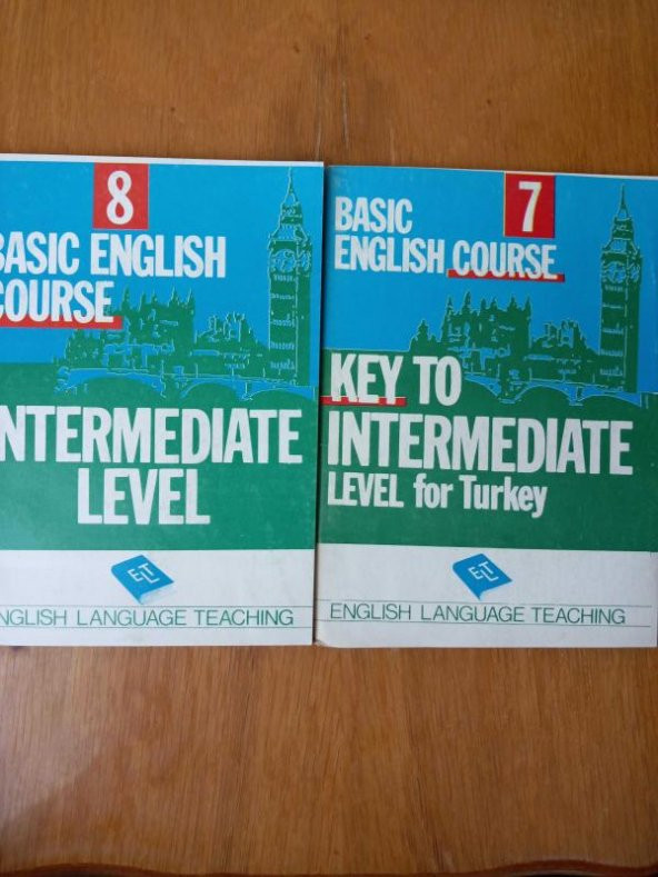 BASIC ENGLISH  COURSE    /      KEY TO   INTERMEDIATE   LEVEL  for Turkey    +   INTERMEDIATE  LEVEL   ( 2 Kitap  )