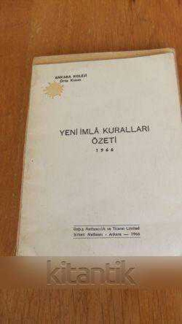 YENİ YAZIM KURALLARI ÖZETİ