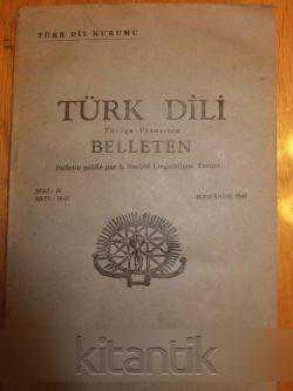 TÜRK DİLİ   Türkçe- Fransızca  BELLETEN   Sayı: 16 - 17    /   1942