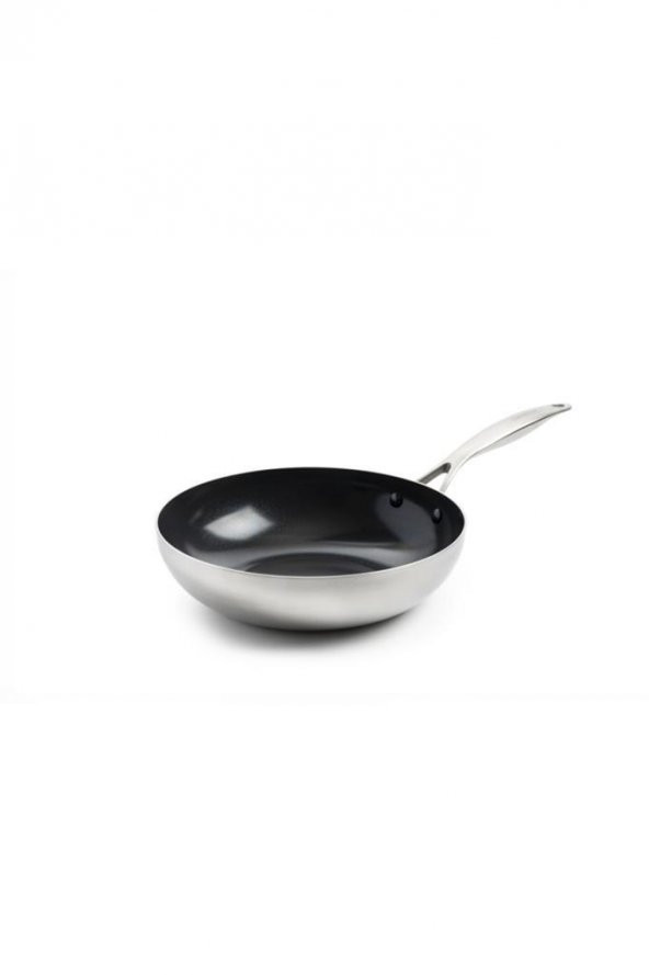 Greenpan CC004781-001 Geneva 3 Ply 28 cm Wok Tava