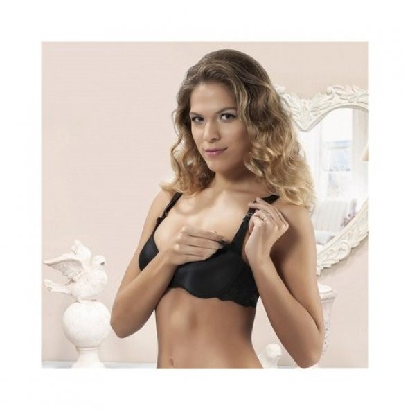 Bebefox 120024 Balensiz Kaplı Emzirme Sütyeni 90 C SİYAH - 2