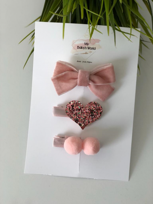Mybabysworld 3 Farklı Model Bebek Çocuk Toka Seti