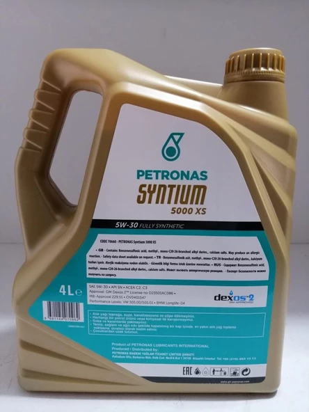 Petronas Syntium 5000 XS 5W-30 4 lt Motor Yağı - 2023 - 2