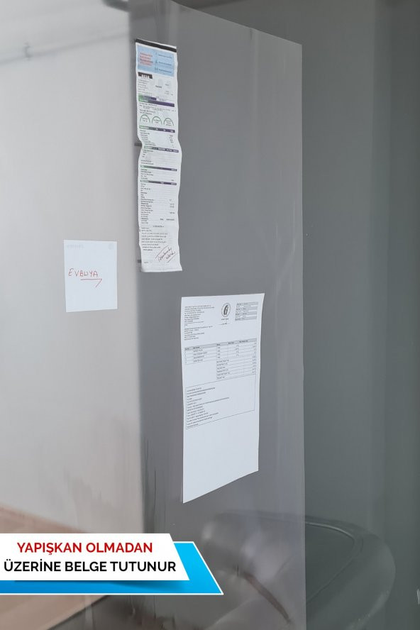 1  Şeffaf - 1  Beyaz Yapışkansız Tutunan Akıllı Kağıt * 60-100 Cm * (2'si Bir Arada) - 5