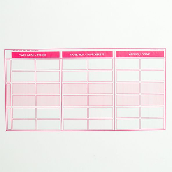 Kanban Planlayıcı - Yapışkansız Tutunan Akıllı Kağıt & Silgili Tahta Kalemi Hediyeli - Resim 3