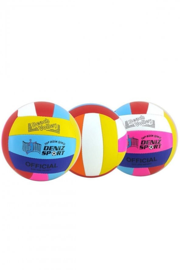 Renkli Dikişli Voleybol Topu