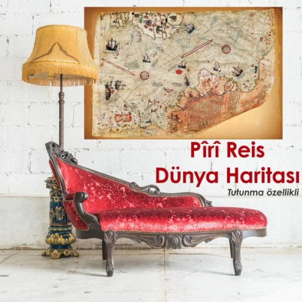 Piri Reis Dünya Haritası - Yapışkansız Tutunan Akıllı Kağıt - 1