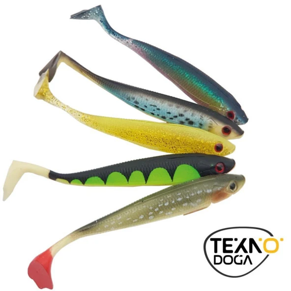 TEKNO DOĞA 12cm 12.5g İğnesiz Silikon Suni Yem 5ad