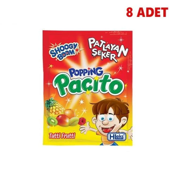Hleks Popios Pat layan Şeker Tutti Frutti (8 Adet)
