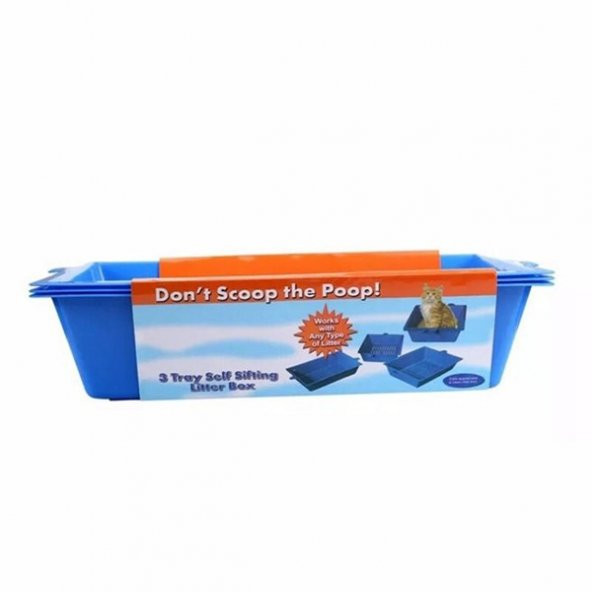 BUFFER® 3 Aşamalı Elekli Çok Kolay Temizlenen Açık Kedi Tuvaleti Kutusu - 5