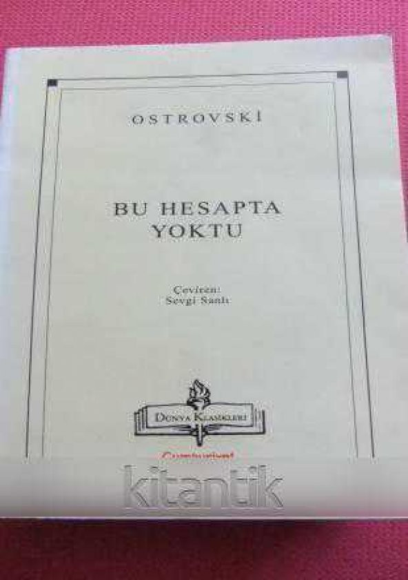 BU HESAPTA YOKTU