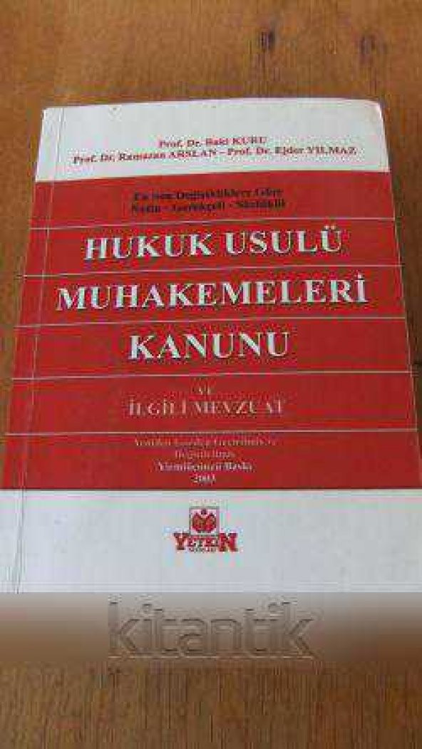HUKUK USULÜ MUHAKEMELERİ KANUNU  ve  İLGİLİ MEVZUAT
