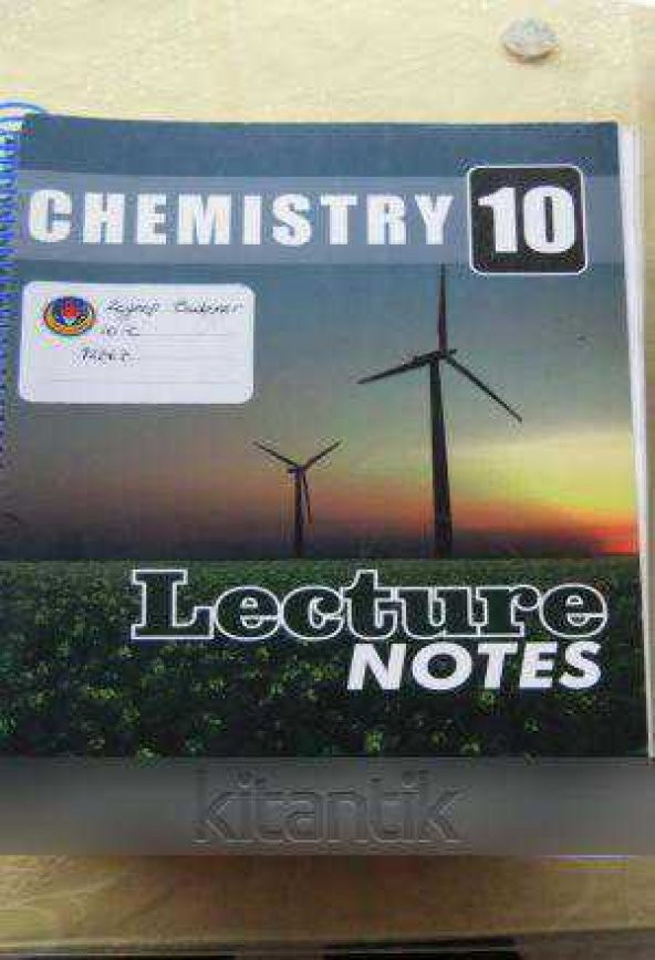 CHEMISTRY  -  10  Lecture  NOTES