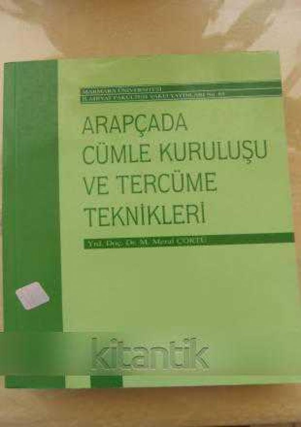 ARAPÇADA CÜMLE KURULUŞU VE TERCÜME TEKNİKLERİ