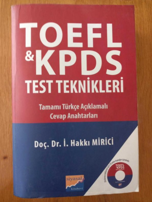 TOEFL&KPDS TEST TEKNİKLERİ - TAMAMI TÜRKÇE AÇIKLAMALI CEVAP ANAHTARLARI (CD'SİZ) - 1