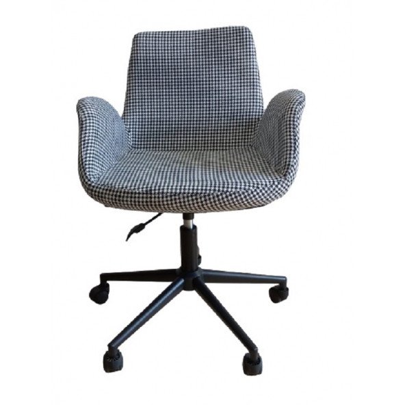 Büro Sandalyesi Döküm Süngerli Siyah Metal Ayaklı