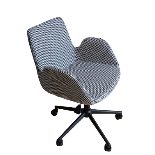 Büro Sandalyesi Döküm Süngerli Siyah Metal Ayaklı - 4