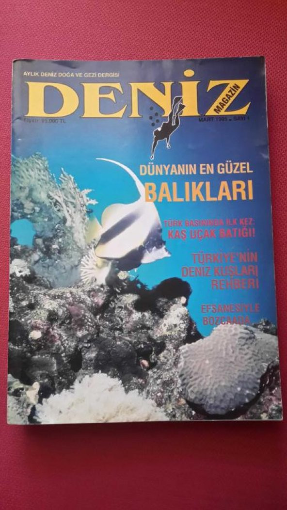 DENİZ Magazin Aylık Deniz ve Doğa Dergisi * Sayı:8 *  EKİM  1995 / KAŞ HEM YEMYEŞİL, HEM DE MASMAVİ- BODRUM CUP  YELKENLER YİNE FORA- SU ALTI ARKEOLOJİSİ