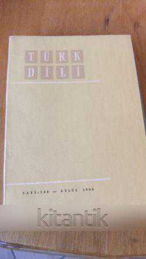 TÜRK DİLİ  *  Sayı: 180 - EYLÜL  1966 ürün görseli