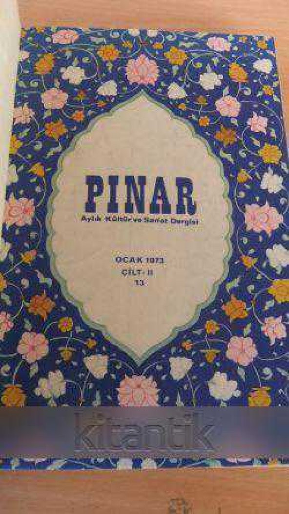 PINAR  Aylık Kültür ve San'at Dergisi * Sayı: 25 ' den  36' a sıralı  12  SAYI  *  1974 ürün görseli 1
