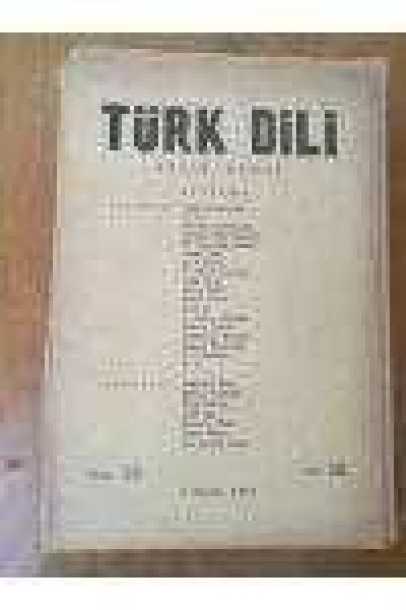 TÜRK DİLİ  Aylık Dergi  Sayı: 28  * 1  OCAK 1954