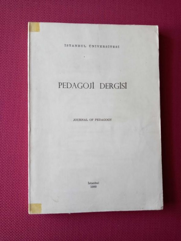 PEDAGOJİ  DERGİSİ  (Journal Of Pedagogy)      Sayı:  1