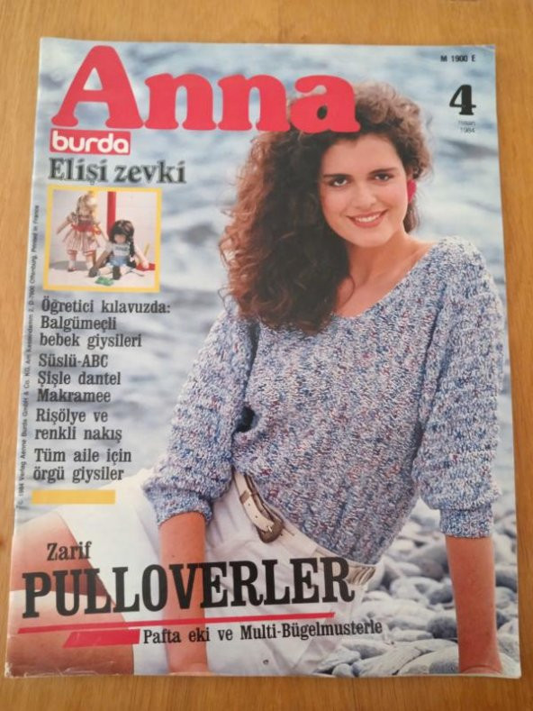 ANNA  burda  Elişi zevki  * 4  Nisan 1984  /  Öğretici Kılavuz: BALGÜMEÇLİ BEBEK GİYSİLERİ * ZARİF PULLOVERLER