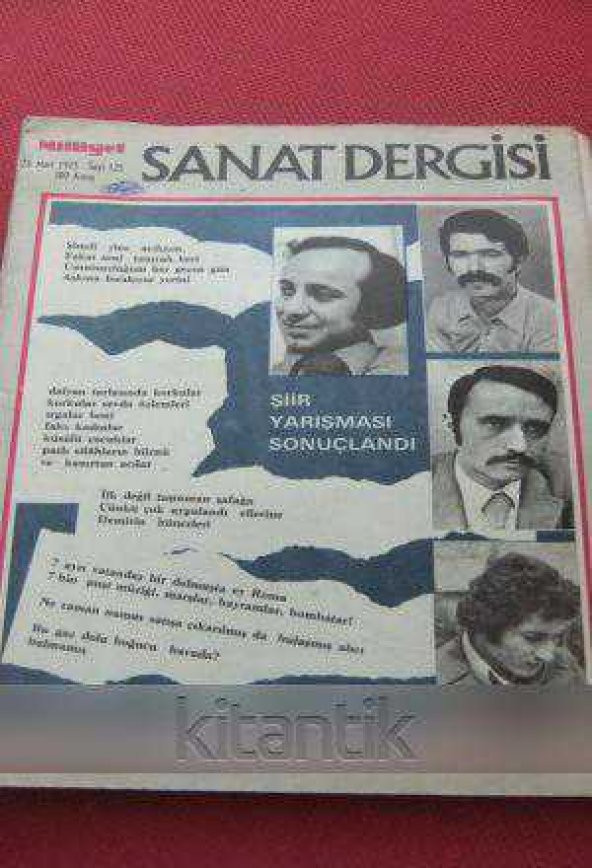 MİLLİYET SANAT DERGİSİ  *  28 Mart  1975    Sayı: 125  /  ŞİİR YARIŞMASI SONUÇLANDI