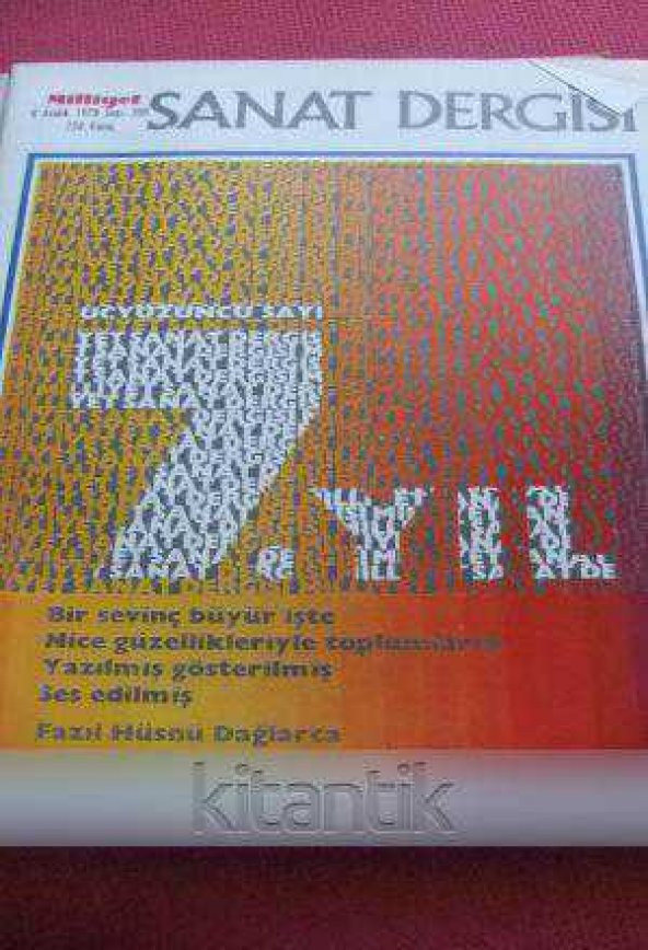 MİLLİYET SANAT DERGİSİ  *  4  Aralık  1978    Sayı: 300  /   ÜÇYÜZÜNCÜ  SAYI  7. YIL ürün görseli