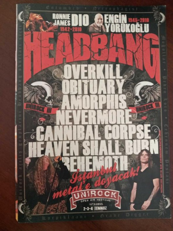 HEAD BANG SAYI : 38 * HAZİRAN 2010 / OVERKILL * OBITUARY * AMORPHIS * NEVERMORE * CANNIBAL CORPSE * HEAVEN SHALL BURN * BEHEMOTH