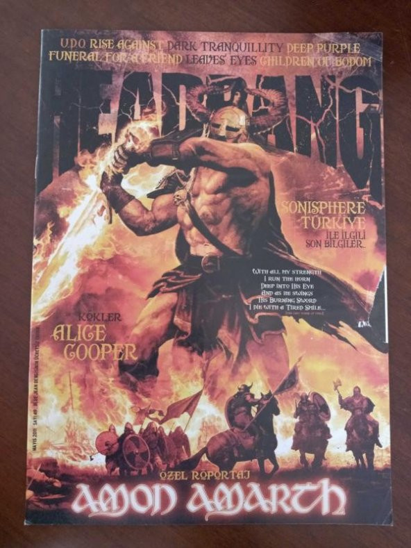 HEAD BANG DERGİSİ SAYI 49 MAYIS 2011 / Özel Röportaj: AMON AMARTH * KÖKLER: ALICE COOPER * SONISPHERE TÜRKİYE İLE İLGİLİ SON BİLGİLER * MARTY FRIEDM