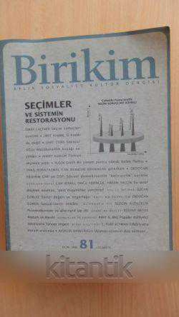 BİRİKİM  Aylık Sosyalist Kültür Dergisi  Sayı: 81 *  Ocak 1996