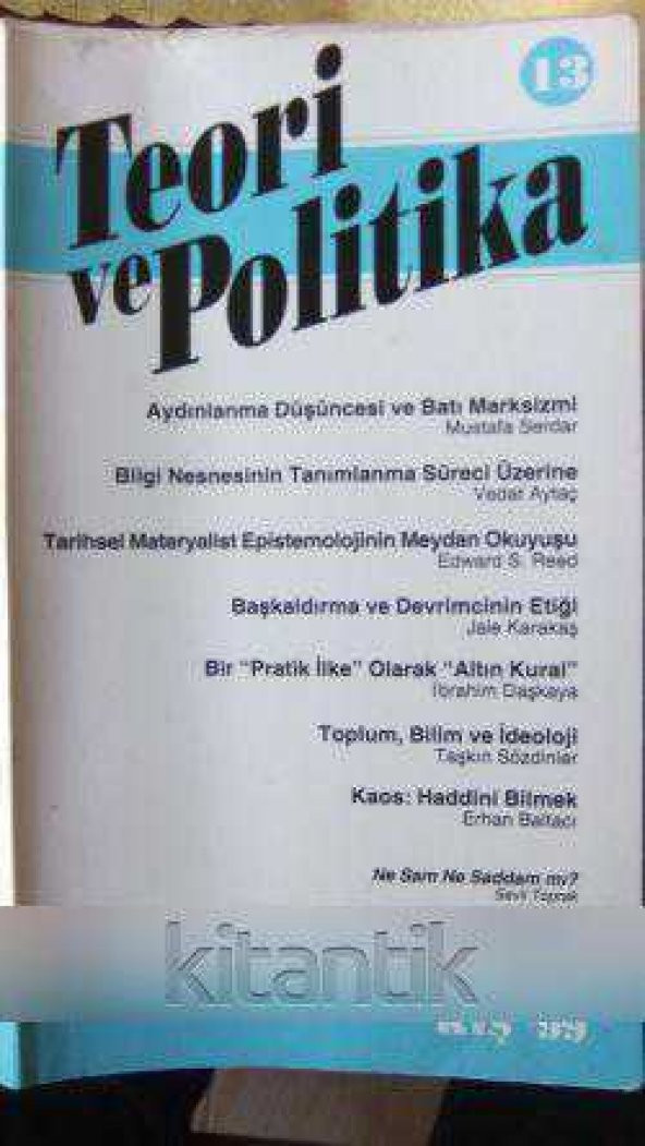 Teori  ve Politika   *   Sayı: 13   *   KIŞ '99