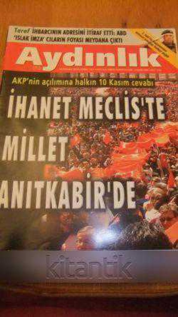 AYDINLIK Haftalık Haber-Yorum Dergisi -  8  Kasım   2009 / Sayı:1164