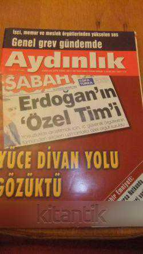 AYDINLIK Haftalık Haber-Yorum Dergisi -  17  Ocak    2010 / Sayı:1170