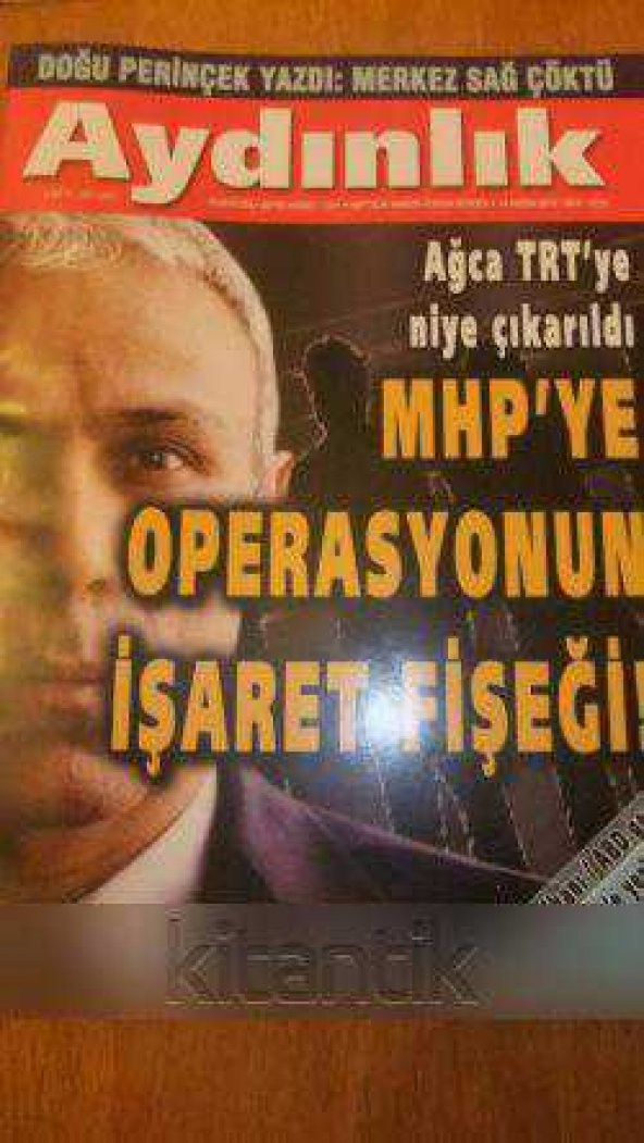 AYDINLIK Haftalık Haber-Yorum Dergisi -  14  Kasım  2010 / Sayı:1213