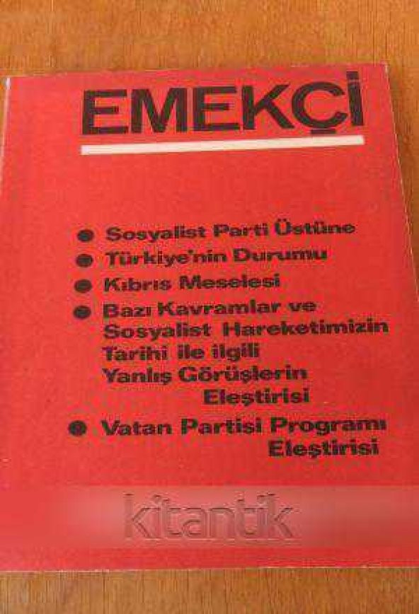 EMEKÇİ  Aylık Dergi * KASIM  1974 / Sayı: 1