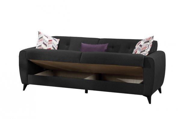 İpek Mobilya Mimoza 3lü Kanepe ( KOYU GRİ ) - 2