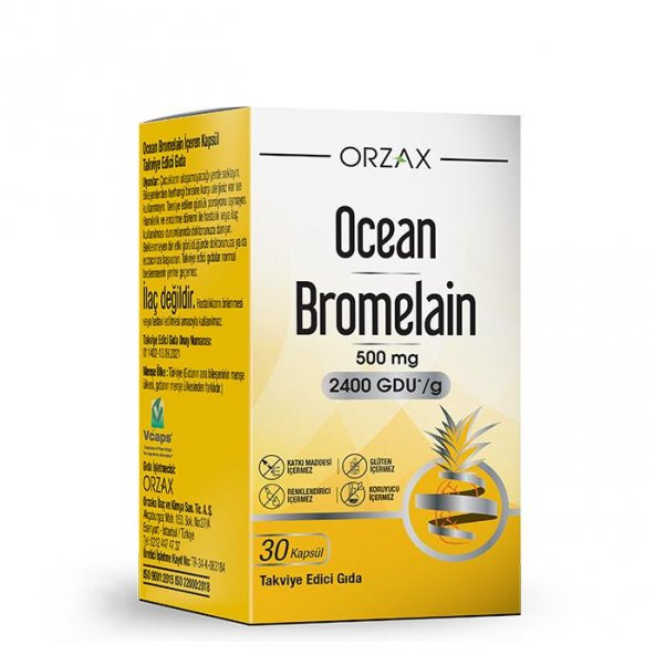 Ocean Bromelain 30 Kapsül 8697595873427