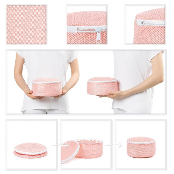 Ocean Home 3lü Pembe İç Çamaşır Yıkama Filesi - 5