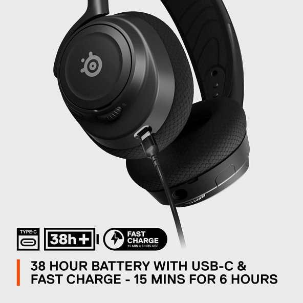 Steelseries Arctis Nova 7 Wireless Ve Bluetooth Kablosuz Oyuncu Kulaklığı - Siyah - 9