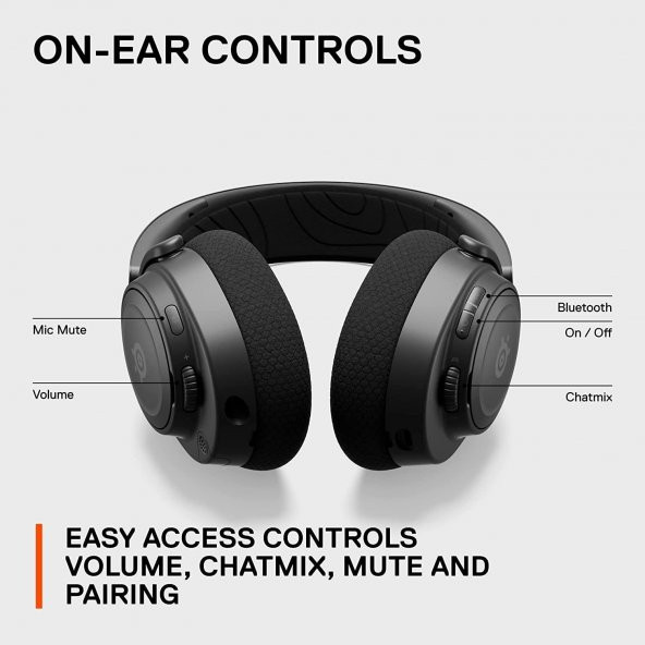 Steelseries Arctis Nova 7 Wireless Ve Bluetooth Kablosuz Oyuncu Kulaklığı - Siyah - 10