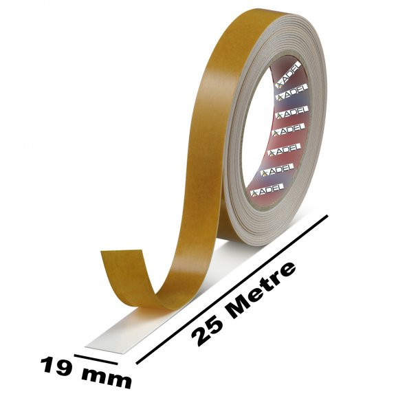 ADEL 19X25 METRE ÇİFT TARAFLI İNCE BANT ŞEFFAF GÜÇLÜ - Resim 2