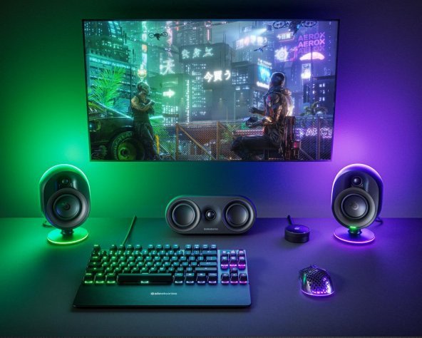 SteelSeries Arena 9 RGB 5.1 Surround Optik ve Bluetooth Bağlantılı Oyun Hoparlörü - 2