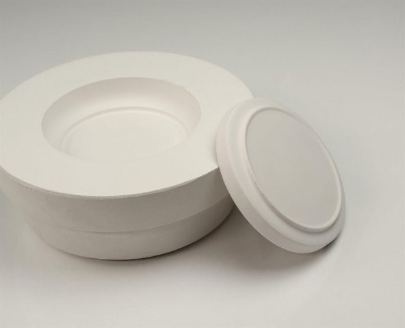 Dik Kenarlı Tabak | Alçı Kalıp | 20 cm - Resim 2