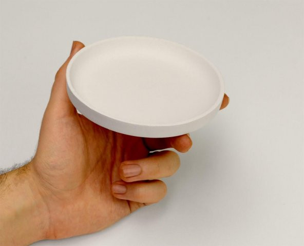 Dik Kenarlı Tabak | Alçı Kalıp | 20 cm - Resim 3