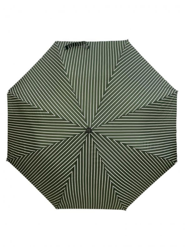 Baston Şemsiye Misina Yeşil Çizgili