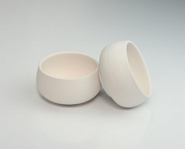 Hena Mini Kase Seramik Bisküvi Boyanabilir Obje (Ham Ürün) - 2